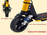 Folding Electric Scooter for Kids, with Dual Brakes, Front Suspension, LED Colourful Lights, Gold T3398P349455