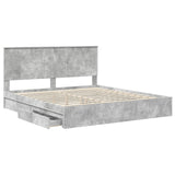 Storage Bed Concrete Grey 180 x 200 cm Engineered Wood 3411183