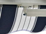 Manual Retractable Awning, 3.5x2.5 m-Dark Blue/White Stripes T3398P310344