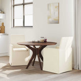 Dining Chairs with Wheels 2 pcs Beige 57 x 67 x 95 cm Linen 42017900