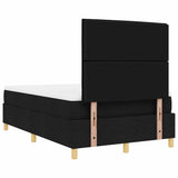 Box Spring Bed with Headboard Black 120 x 190 cm Fabric 3339527