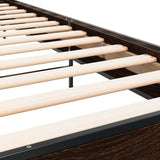 Bed Frame without Mattress Brown Oak 90x200 cm 845521