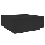 ZNTS Coffee Table Black 100x100x40 cm Engineered Wood 3284050