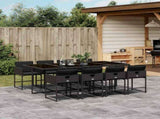 Garden Dining Set Black 3211279