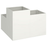 Garden Planter White 100 x 100 x 60 cm Steel 865863