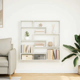 Wall Cube Shelf 7 Compartments White Engineered Wood 860022