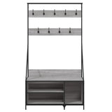 Clothes Rack with Shoe Storage Grey Sonoma 100x41x184 cm 837870
