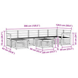 Outdoor Sofa Set 8 pcs Natural Solid Acacia Wood 3375194