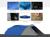 Two-Man Dome Tent, with Front Vestibule - Blue/Grey T3398P348713