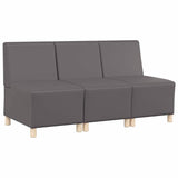 Modular Sofa Unit Armless 3 pcs Grey 55 x 74 x 82 cm 3399814