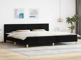 Bed Frame with Mattress Black 180 x 200 cm Fabric 3415255
