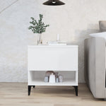 ZNTS Side Table White 50x46x50 cm Engineered Wood 819548