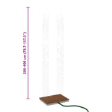 Garden Floor Shower WPC and Stainless Steel 201 Brown 42031214