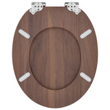 Soft-Close Toilet Seat 2 pcs Brown 44 x 38 cm MDF board 3414531