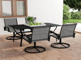 Dining Set Table Anthracite, Chairs Grey 3060283