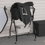 Saddle Rack Foldable Freestanding Black Iron 172442