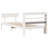 Bed Frame without Mattress White 90x200 cm Solid Wood Pine 3306614