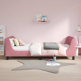 Children's Bed Frame with Headboard Pink 80 x 200 cm Velvet 42010870