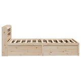 Bed Frame with Headboard 75x190 cm Small Single Solid Wood Pine 3307107