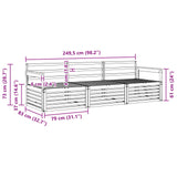Outdoor Sofa Set 3 pcs Natural Solid Acacia Wood 3372924
