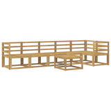Outdoor Sofa Set 7 pcs White Solid Acacia Wood 3387718