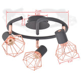 Ceiling Lamp with 3 LED Filament Bulbs 12 W 244395