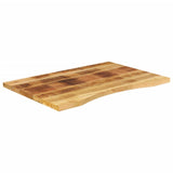 Desk Top with Curve 100x60x2.5 cm Solid Wood Rough Mango 370186