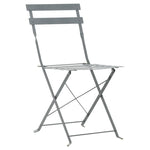 3 Piece Bistro Set Steel Grey 44355