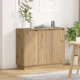 LED Sideboard Artisan Oak 90 x 32 x 75 cm Engineered Wood 869681
