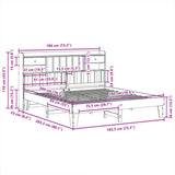 Bed Frame without Mattress White 180x200 cm Super King Solid Wood Pine 3308835