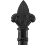 Fence Gate Double Door with Spike Top Steel 3x1.75 m Black 145737