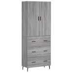 Highboard Grey Sonoma 69.5x34x180 cm Engineered Wood 3195865
