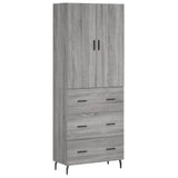 Highboard Grey Sonoma 69.5x34x180 cm Engineered Wood 3195865