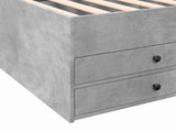 Bed Frame with Storage with Drawer Concrete Grey 80 x 200 cm 3429650