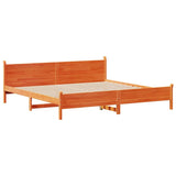 Bed Frame without Mattress Wax Brown 200x200 cm Solid Wood Pine 3309760