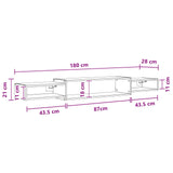 Wall-mounted TV Cabinet Wall-Mounted Smoked Oak 8006009