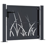 Garden Gate Anthracite 105x105 cm Steel Grass Design 153167