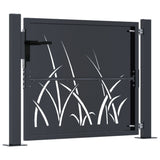 Garden Gate Anthracite 105x105 cm Steel Grass Design 153167