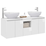 Bathroom Cabinet Set 3 pcs High Gloss White 49.5 x 44.5 x 65 cm 3405701