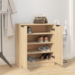 Shoe Cabinet Sonoma Oak 59x35x70 cm Engineered Wood 811424