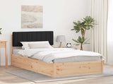 Bed Frame with Upholstered Headboard Black 100 x 200 cm 877791