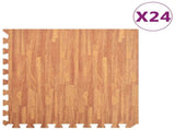 Floor Mats 24 pcs Wood Grain 8.64 EVA Foam 92460