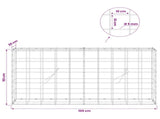 Gabion with 5 mm Wire and 10x10 cm Mesh 100x20x50 cm 3464996