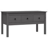 Coffee Table Grey 102x49x55 cm Solid Wood Pine 820943