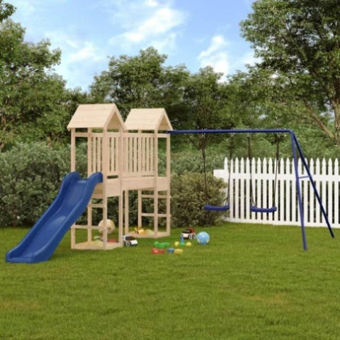 ZNTS Outdoor Playset Solid Wood Pine 3155861