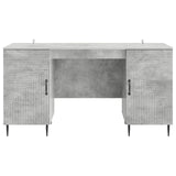 Desk with Door Concrete Grey 142.5 x 50 x 75 cm Engineered Wood 3414606
