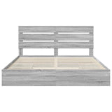 Storage Bed Grey Sonoma 180 x 200 cm Engineered Wood 3411882