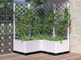 Garden Planter with Trellis White 80x80x136 cm PP 153286