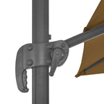 Garden Parasol with Portable Base Taupe 276348