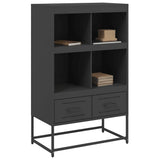 Highboard Black 68.5x39x111.5 cm Steel 846602